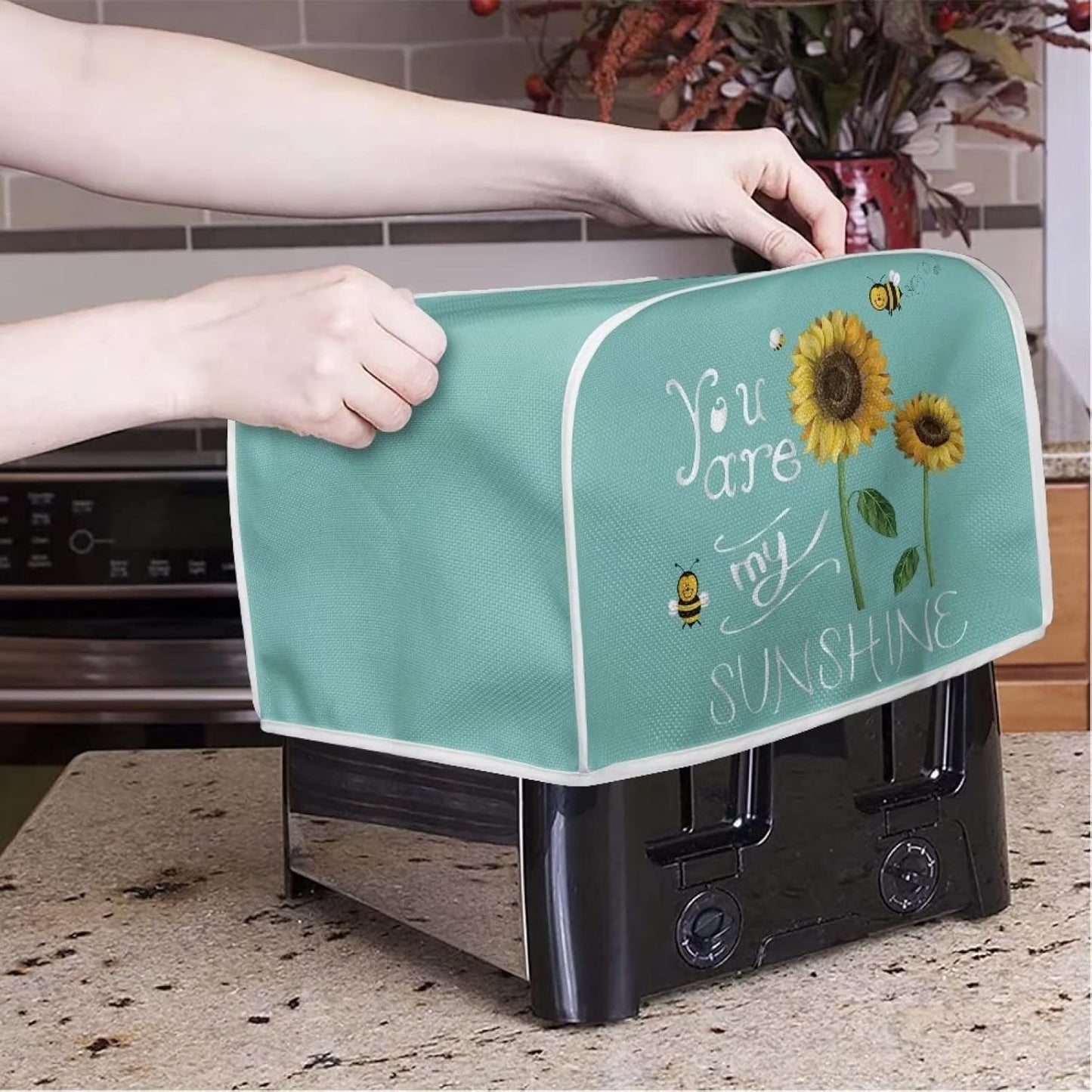 2 Slice Toaster Dust Cover, Kitchen Bakeware Protector, Dustproof Fingerprint Protection, You Are My Sunshine