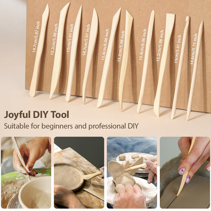 Tovotum 57PCS Pottery Sculpting Tools Ceramic Clay Carving Tools Set for Beginners Expert Art Crafts Pottery Clay Tool