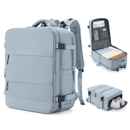 coowoz Travel Backpack Carry On for Women Man Gym Backpacks with Laptop Compartment Mochila de Viaje Teacher Personal Item Backpack Airplane Accessories Must Haves Grey Small