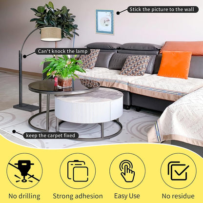 MILEQEE Double Sided Tape Heavy Duty, 2in x 66FT, Universal High Tack Strong Wall Adhesive with Fiberglass Mesh, Super Sticky Resistante Clear Tape, Easy Use Mounting Tape White