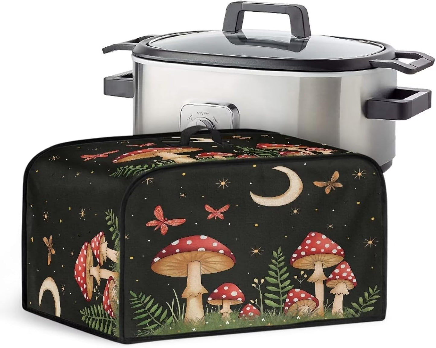 Slow Cooker Cover for 6/7/8 Quart, Mushroom Keep Kitchen Appliance Clean, Oval Kitchen Accessories