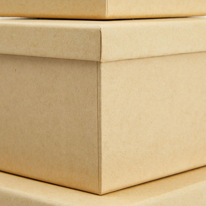 Bright Creations Nesting Boxes - 6-Pack Brown Squares With Lids, 12 x 12 to 2 x 2 In, 4 in H - Paper Mache & Square Boxes