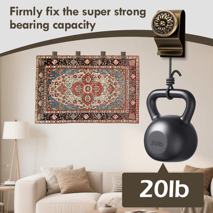 Quilt Hanger for Wall for Display,4 Pack Stainless Steel,Tapestry Hangers,Tapestry Hangers for Walls,(Bronze)