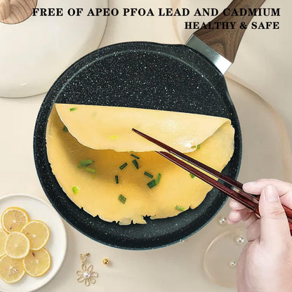 Nonstick 8.5 Inch Crepe Pan, Fry Pans for Cooking Eggs, Omelettes, Non-Stick Marble Coating Skillet