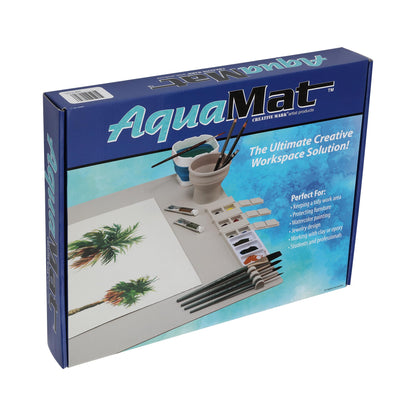 Creative Mark AquaMat Extra Large 23 3/8" x 21 3/8" Non-Slip Silicone Mat for Arts and Crafts, Workspace for Painting, Crafting, Epoxy, Resin, Clay, Craft Table Protector and Office Table Mat