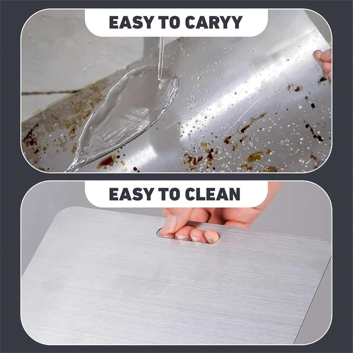 Board,100% 2025 (18"L 12"W) Titanium Cutting Pure Titanium Cutting Boards for Kitchen, New Double Sided Food-Grade