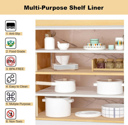 Shelf Liner, 12 Inches x 20 FEET Non-Slip Kitchen Cabinet Liner, Washable Oil-Proof Contact Paper