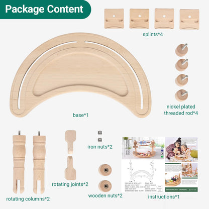 Airo Beech Wood Embroidery Hoop Stand,Rotatable, Tool-Free Installation, for Cross Stitch , Embroidery, Sewing Needlework