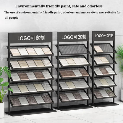 RIYUESHENGHENG Tile Sample Display Stand,Wooden Floor Sample Holder Standing Stone Flooring Display Shelf，Building Material Sample Display Rack Retail Rack，for Shops Exhibition Halls Events