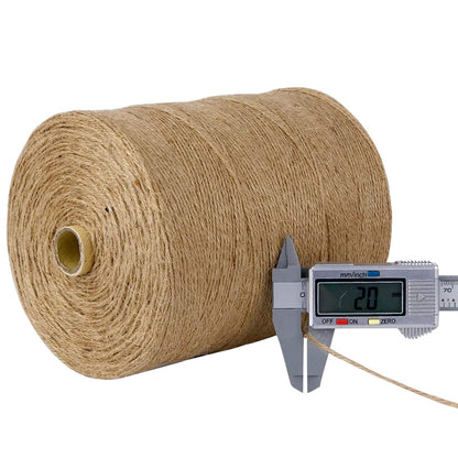 SMART&CASUAL 2mm Natural Jute Twine String Thin for Craft Plant Garden Gift Wrapping Christmas Handmade Art Decoration Packing String Home Art Decoration (Brown) (3600 Ft (1097M))