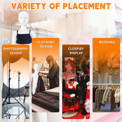 Kids Dress Form Child Mannequin Full Body Sewing Manikin 43.3 Inch Poseable Mannequins with Stand Realistic Mannequins Display Head Dress Mannequin Clothing Form Metal Base Connector, White (Child 4