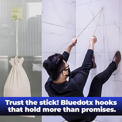 Adhesive Hooks - Heavy-Duty Self-Adhesive Transparent Wall Hooks for Bathroom & Kitchen | 50 Pack