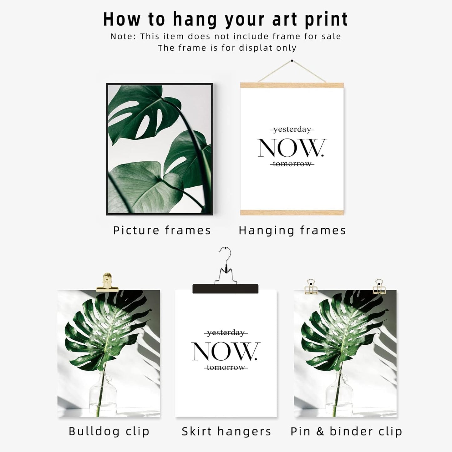 A ARTZONE Botanical Watercolor Prints, Set of 4 Unframed Canvas Art Prints (8x10 inches)