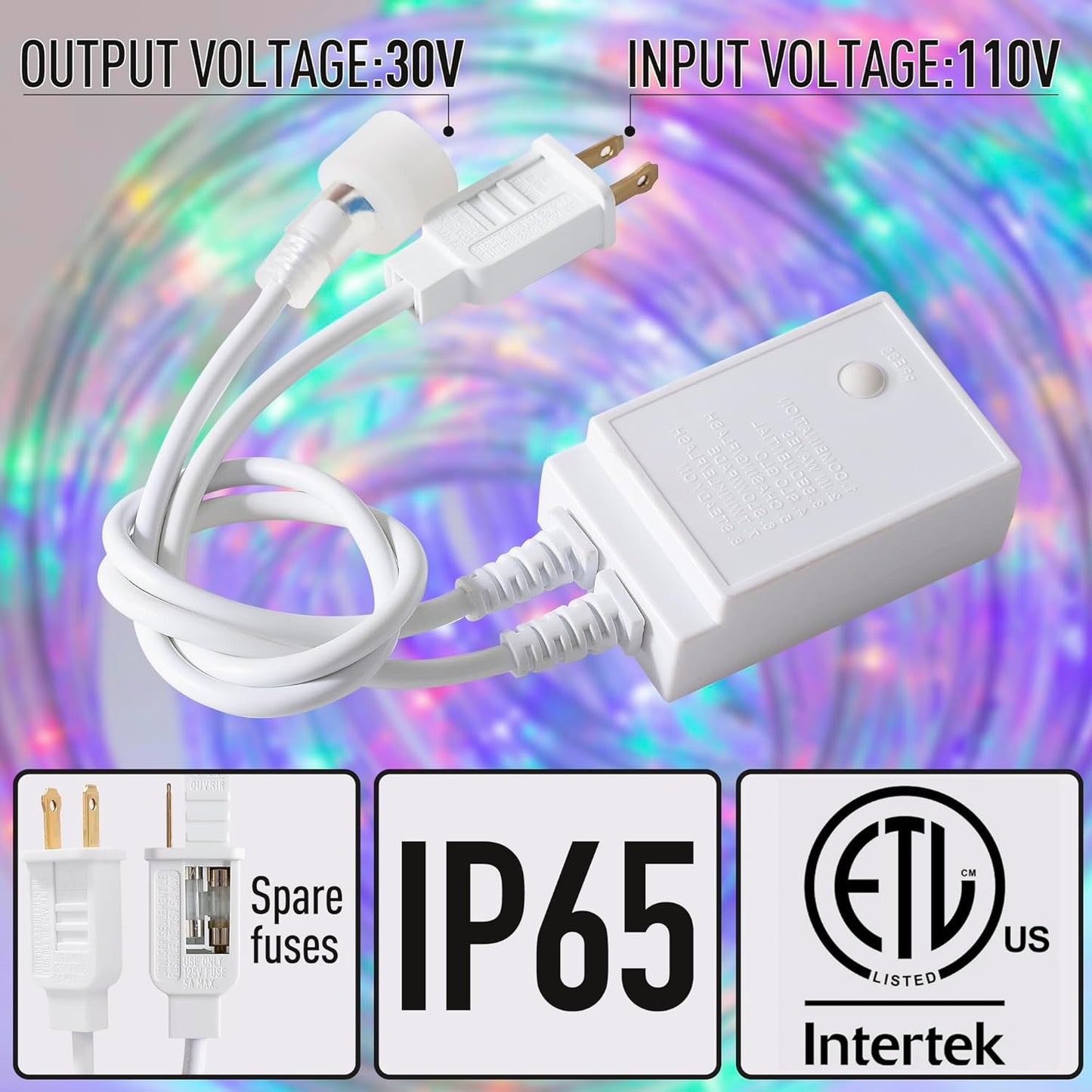 20ft 8 Rope Lights Outdoor, Connectable & Flexible Tube Lights with Modes Controller,Waterproof Multicolor LED Rope