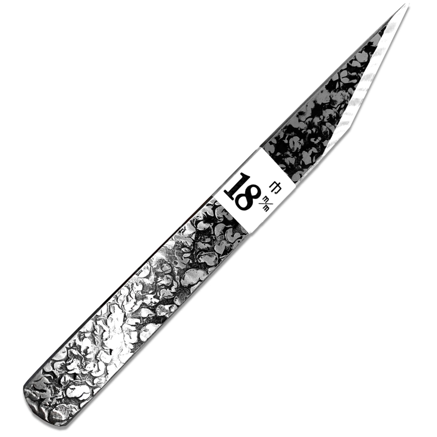 KAKURI Kiridashi Knife 18mm Right Hand for Woodworking, Marking, Scribing, Carving, Whittling, Professional Hand Forged Razor Sharp Japanese Carbon Steel Blade with Hammered Pattern, Made in JAPAN