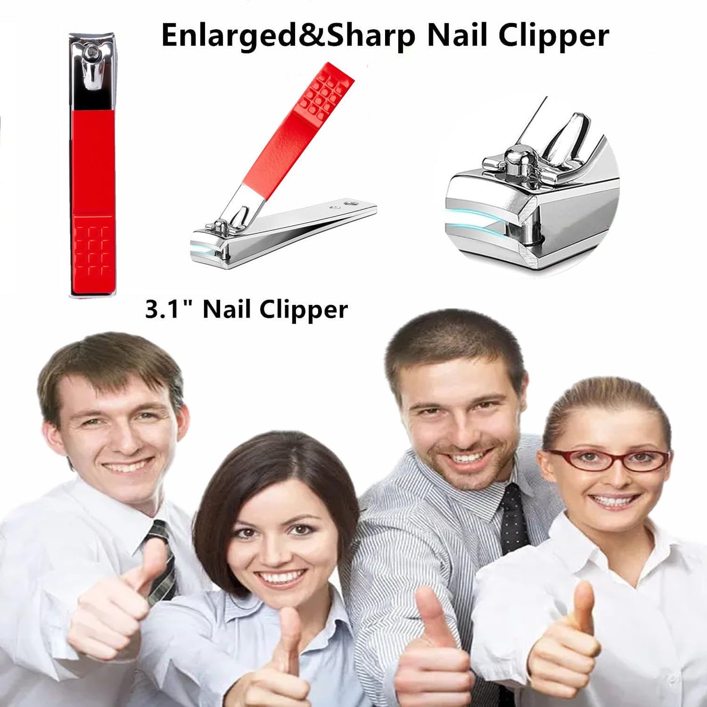 Manicure Set Nail Clipper Set Men Women Nail Clippers Toenail Fingernail Cutters Personal Care Tools Manicure Pedicure Tools with Travel Case Grooming Kit Present for Men Women Family Friends