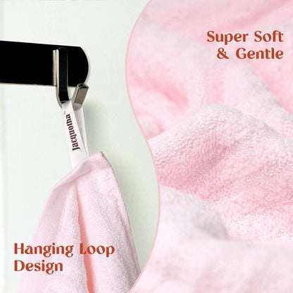 12 Pack 13 13" Jacquotha Pink Washcloths (Floral Embroidered), Soft Wash Cloths for Face, Body, Showering, Spa