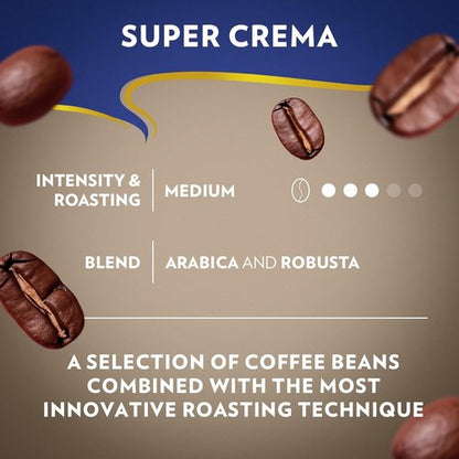 Lavazza Super Crema Capsules - Medium Roast Arabica & Robusta Blend for Nespresso Machines | 10 Count