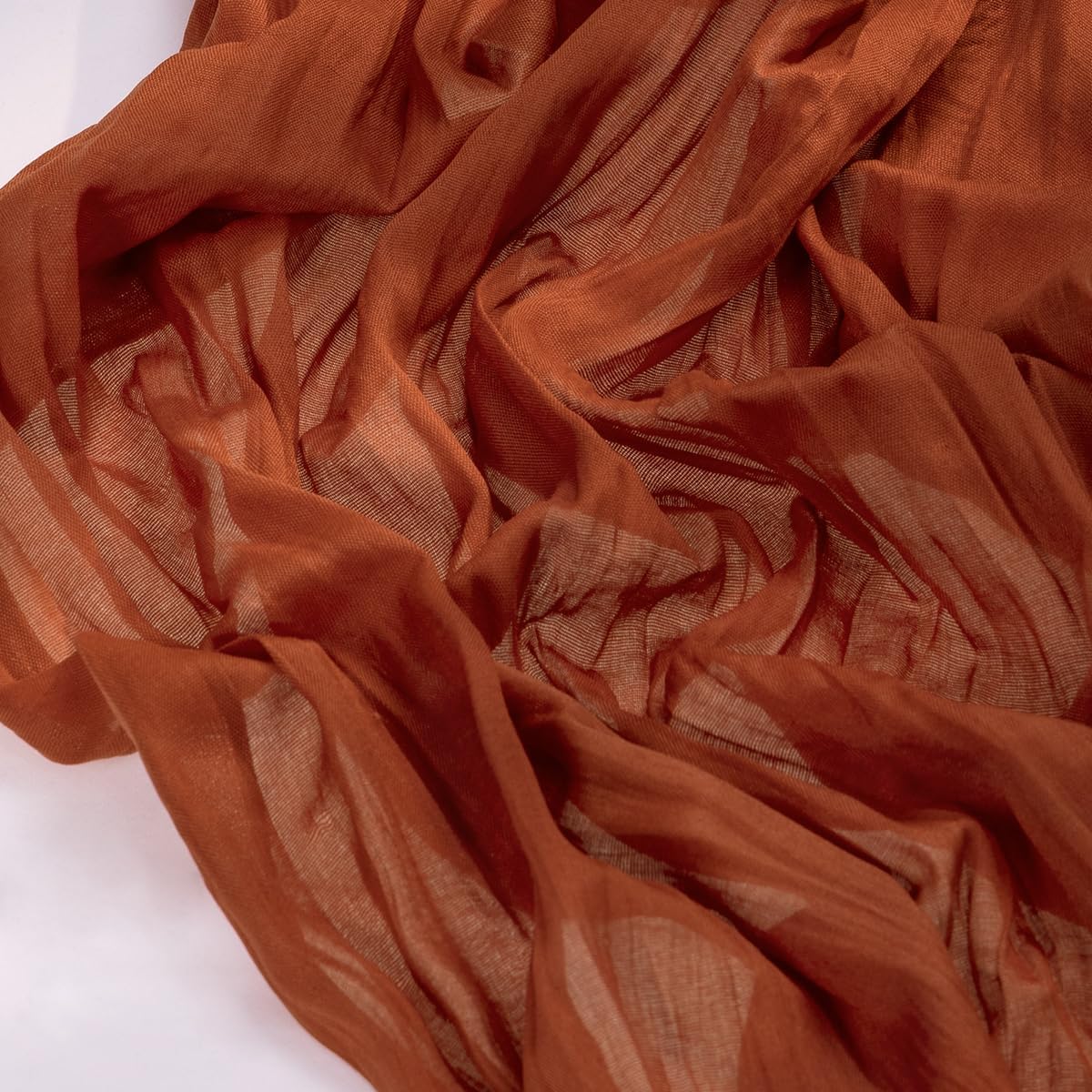 Socomi Cheesecloth Table Runner - 3pcs Boho Rustic Terracotta 120 Inch for Weddings & Events