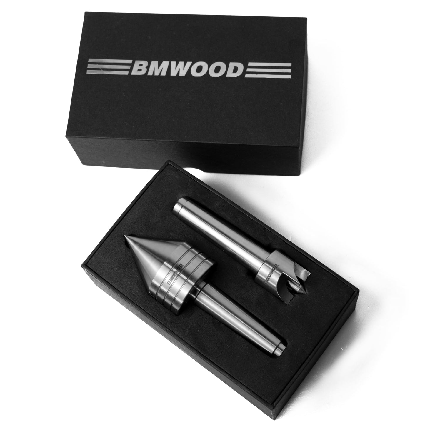 BMWOOD Woodlathe MT2 Centers Set, Live Center 1-5/8" Dia and 4 Pronged Drive Center 1" Dia