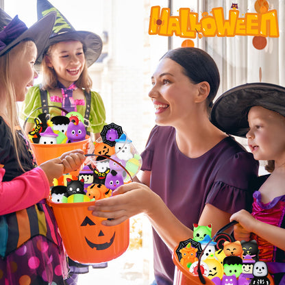 AuroTops 24 PCS Halloween Squishy Toys for Kids Halloween Party Favors Classies Character Squeeze Toys for Trick or Treat Gifts Bulk,Goodie Bags Stuffers for Kids Treat Bags Gifts Classroom Rewards