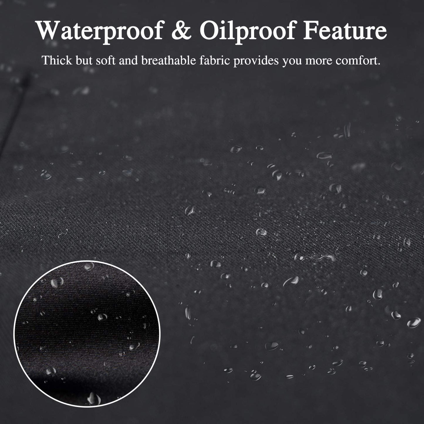 Rosoz Funny BBQ Black Chef Aprons for Men, Mr Goodlookin' is Cookin', Adjustable Kitchen Cooking Aprons with Pocket Waterproof Oil Proof Father’s Day/Birthday