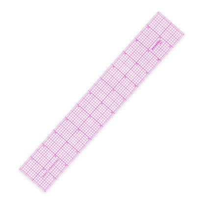 KEARING Clear Sewing Graph Ruler Fashion Design Ruler, Sandwich Line, 2 x 12, Transparent Pattern Making Dress Making Ruler for Sewing Quilting