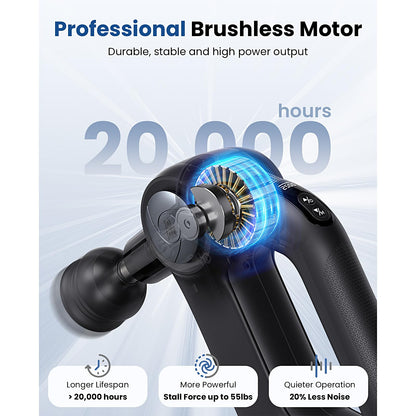 BOB AND BRAD D5 Pro Plus Massage Gun with Heat, 13mm Amplitude Deep Tissue Percussion Massage Gun with Max Power for Muscle Therapy, Professional Muscle Massager, Ideal Gift