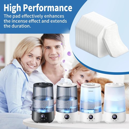 Homvana 50 Pack Unscented Humidifier Aroma Pads - Replacement Filters for 3.6L Cool Mist Humidifiers