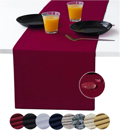Akutana 132 inch, Red Table Runner Coffee Table Runner, Burgundy Waterproof Long Dresser Scarf, Outdoor Dining Table