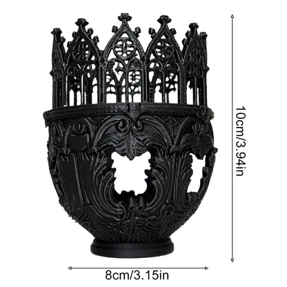 Pillar Candle Holders,Cathedral Desk Decor | Candlestick Holder | for Home Dinner Room Fireplace Mantel Farmhouse Wedding