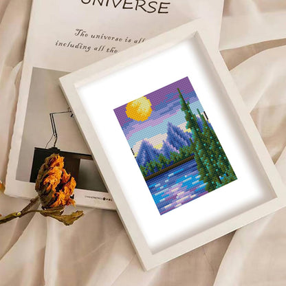 Aestalrcus 12 Pcs Small Diamond Art Kits, Landscape Diamond Art Kits for Adults, DIY Square Diamond Painting 3-Hour Gem Painting for Gift Home Desktop Decor 6.7x8.3 Inch(Without Frame)