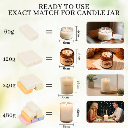 KEARLGMBH Wax Melter for Candle Making, Soy Candle Making Kit with Wax Melting Pot, DIY Candles Making Supplies Including 1lbs Soy Wax, Candle Wax Melter, Stirring Spoon, Wicks, and Centering Device