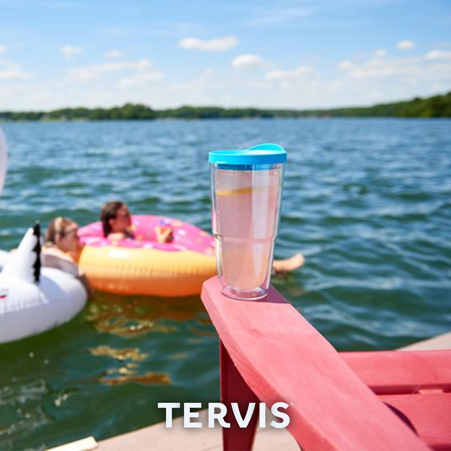 Tervis Yao Cheng Tropical Bloom Double Walled Insulated Tumbler Cup, 24oz, Keeps Drinks Cold & Hot, Classic