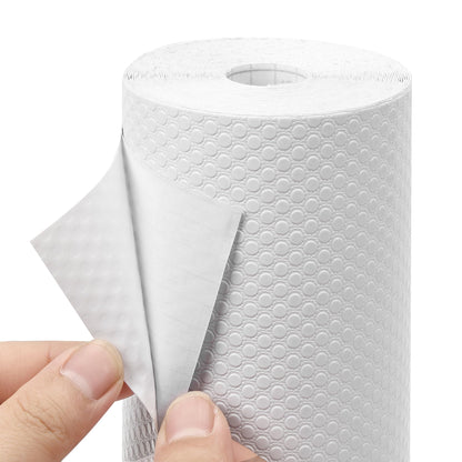 PABUSIOR White Self-Adhesive Drawer Liner: 11.8 Inch x 10 FT Kitchen Cabinet Paper - Easy to Cut Waterproof Shelf Liner for Narrow Pantry Shelves