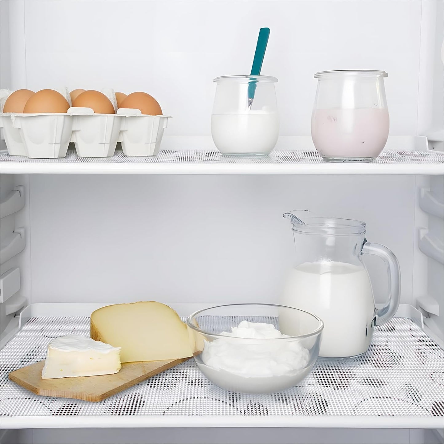 Shelf Liner, Non-Adhesive Refrigerator Liners for Shelves Washable 18 * 288 inch, Vinyl Shelf Drawer Liner Non-Slip Bathroom Cabinet Liner for Kitchen/Storage/Desks (Floral-2)