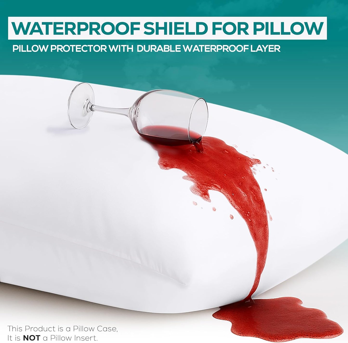 Utopia Bedding King Size Pillow Protectors - Ultra Soft, Waterproof & Bed Bug Proof Encasements (Set of 2)