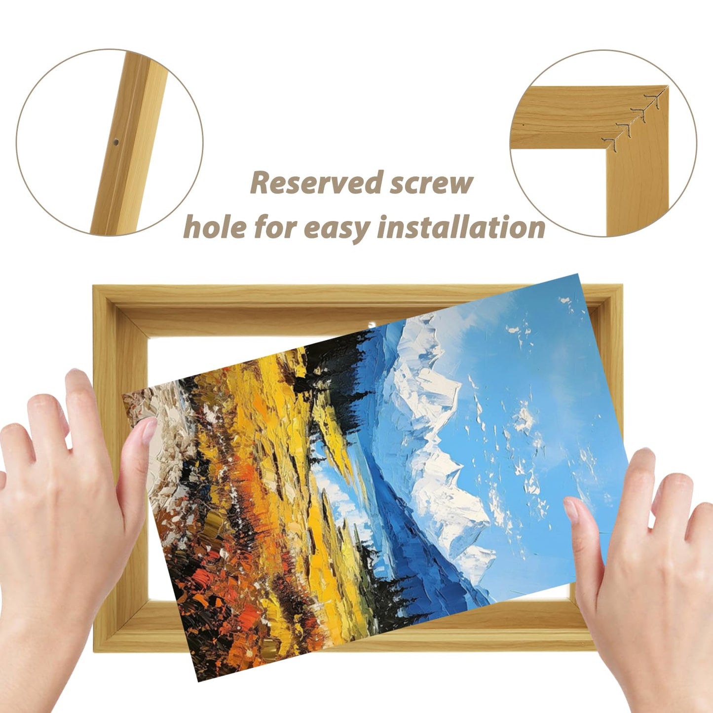 LOYORTY Floater Frames for Canvas Paintings, 2 Pack 9x12 Inch 0.6”Deep Canvas Floating Frame, Floater Frame Kit for Stretched Picture Wall Prints Artwork Canvas Oil Painting