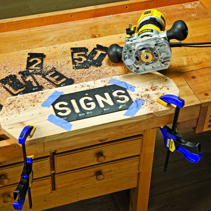Rockler Router Letter Template Set (3-3/8” - 99 Pieces) – State Park Font Letter Router Template – Interlocking Sign Making Templates w/Letters, Numbers, Symbols - Interlock Signmaker's Templates