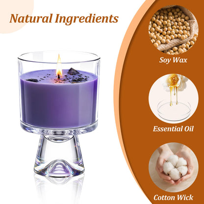 Eechen Charm Freesia Scented Soy Candle, 48-Hour Long Burning Aromatherapy Candle for Home Spa, Gift for Mom Women Birthday Valentine (Green, 0.99 lb)