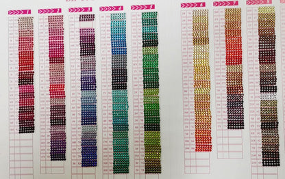 175 Colors Crystal Drills Color Card for Diamond Painting for DIY Art Craft