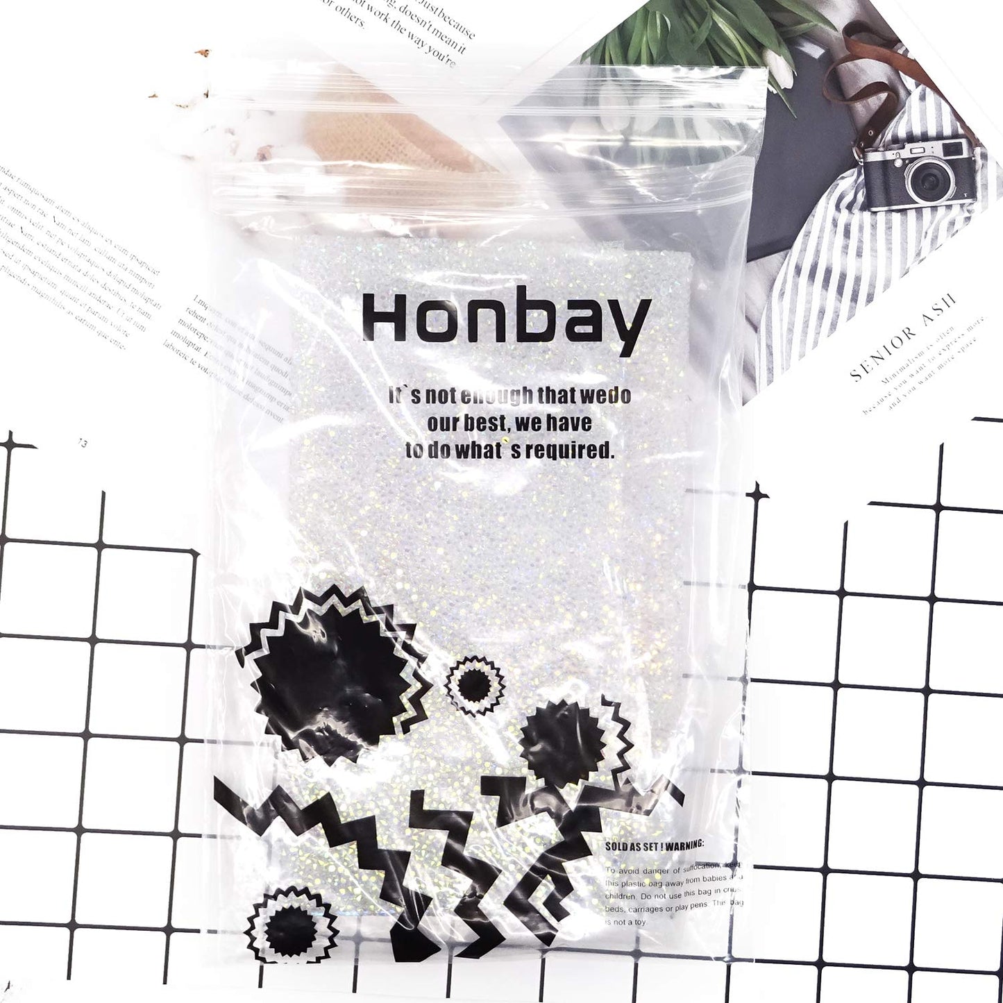 Honbay 1PCS Glitter Nail Art Table Mat Nail Art Hand Arm Rest Pad Shiny Manicure Nail Desk Pad for Nail Art Cushion Pillow