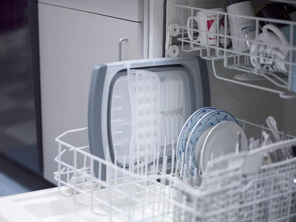 PrepWorks Collapsible Dish Drainer - Expandable Dish Rack for Drying Plates, Cups, Kitchen Utensils, Fits Over Most