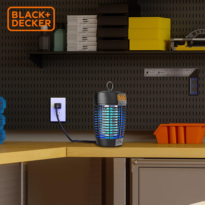 BLACK+DECKER Bug Zapper- Mosquito Repellent Outdoor & Fly Traps for Indoors- Mosquito Killer & Fly Zapper - Gnat & Moth Traps for Home, Deck, Garden, Patio & More