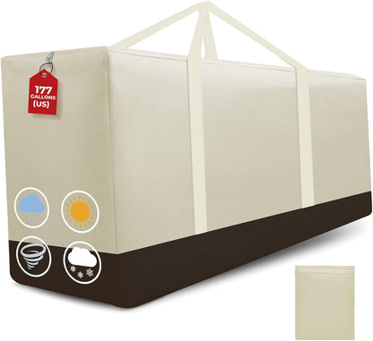 AIGOTSUKI 68" 30" 20" 1 Pack) Cushion Storage Bag Waterproof Outdoor Cushions Storage Bag L x W x H Large Patio