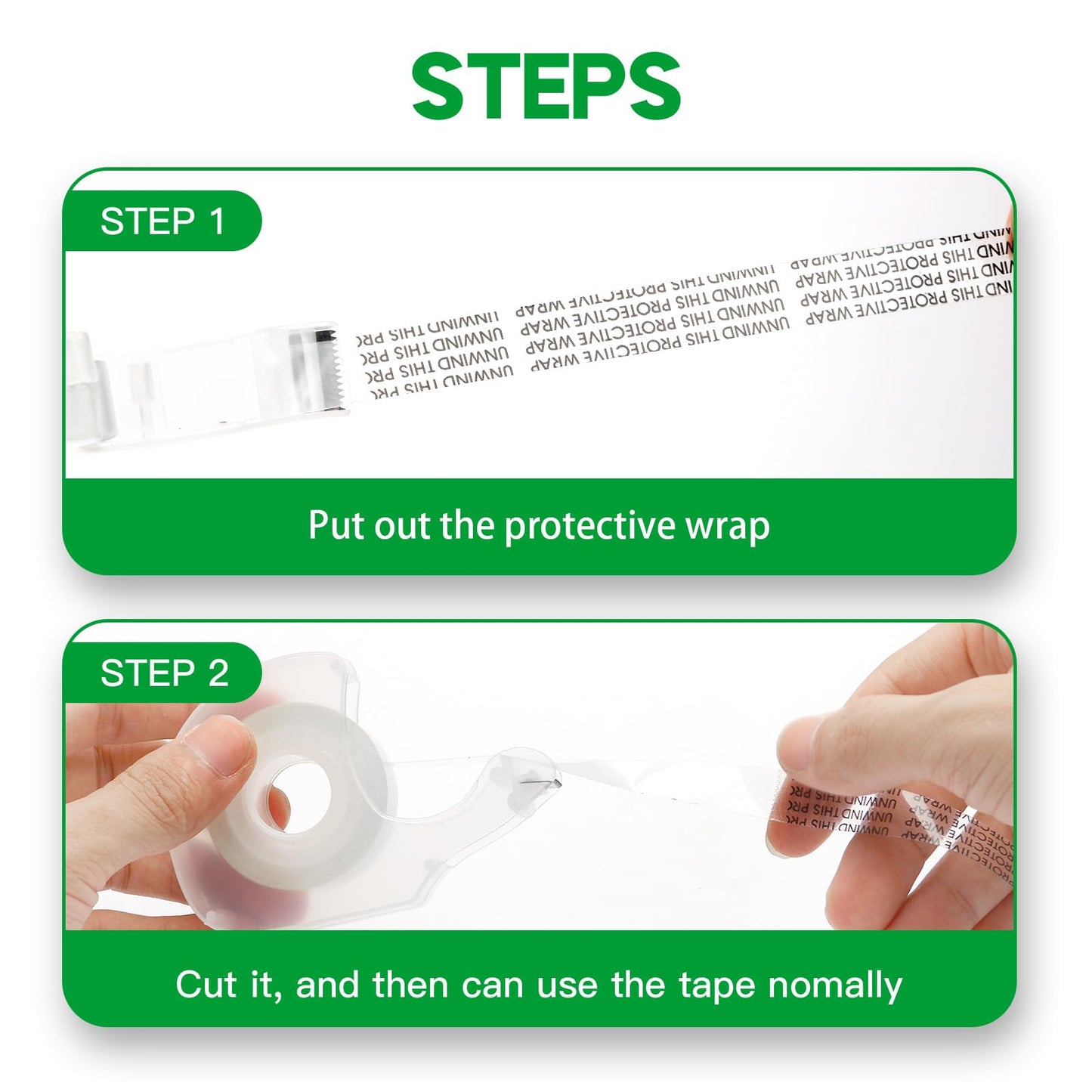 LOCKLOCK Double Sided Tape Light Duty, 8 Pack, 1/2 x 300 inches, Narrow Double Stick Tape for Crafts, Arts Projects, Gift Wrapping, Alternative to Scrapbook Tape, Office and School Supplies.