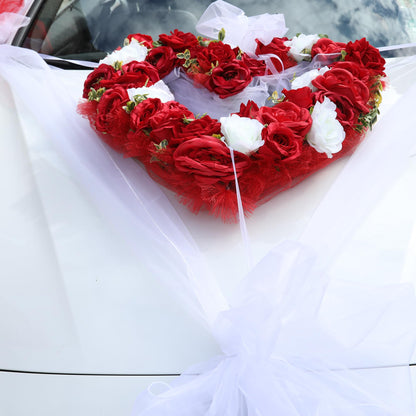 Heart Floral Foam Cage for Fresh Flowers,with Wet Floral Foam Blocks and Suction Cup, Suitable for Wedding,Home,and Garden Decorations.