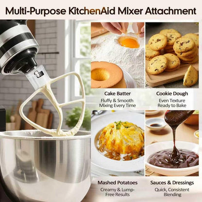Coated Flat Beater Replacement for KitchenAid 4.5-5 Qt Tilt-Head Stand Mixer, Durable Paddle Attachment for Efficient Mixing & Easy Cleanup,Replacement K45B