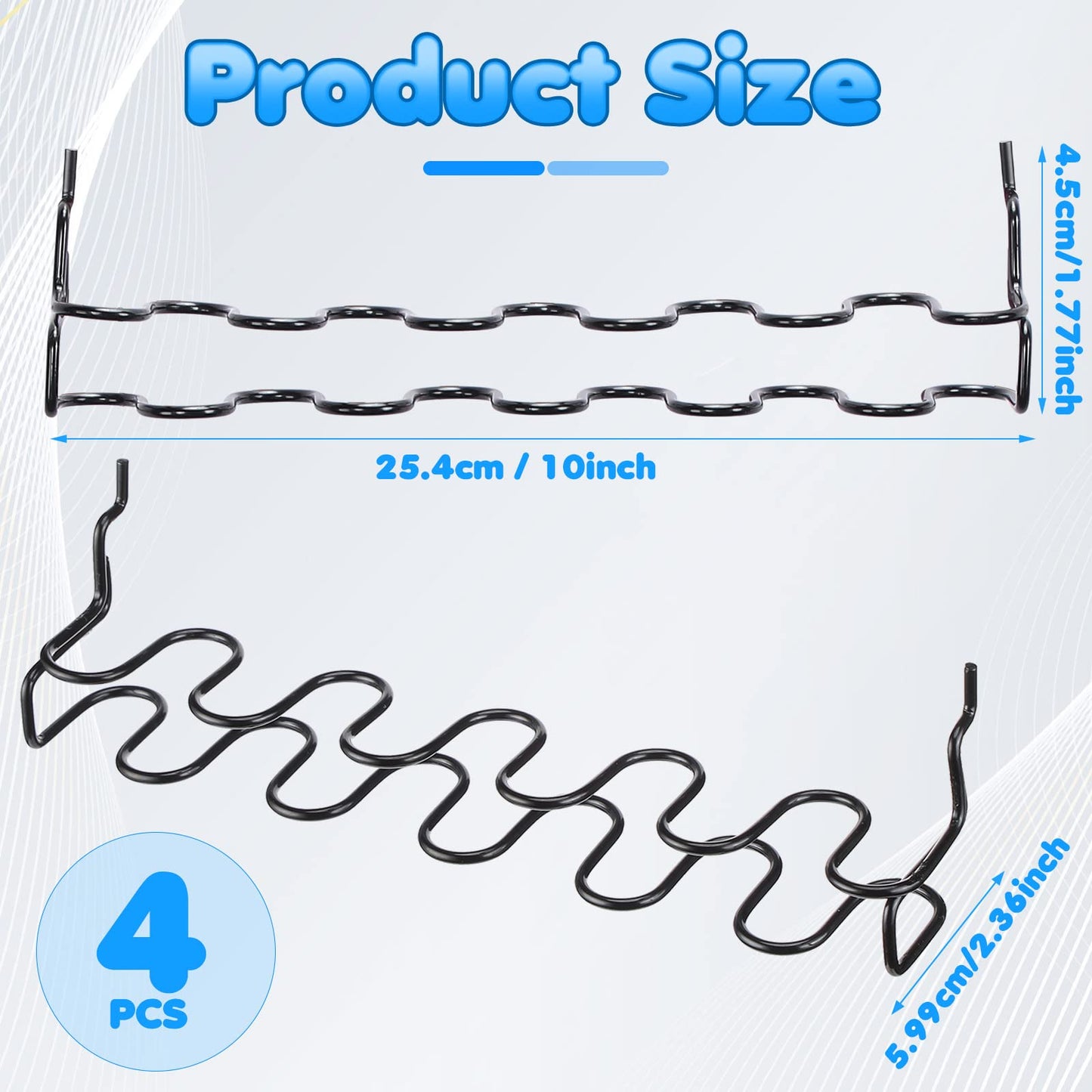 Hanaive 4 Pieces Pegboard Pliers Holder, Holds 11 Plier Per Rack, Steel Pegboard Hooks Pliers Peg Board Organizer Accessories Organizer for Workbench Garage Tool Shed Craft Room(Black)