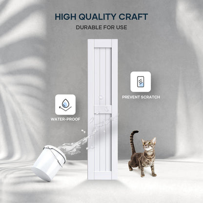 EaseLife 36 x 84 inch (Double 18x84 Door) White Barn Door with 6.6FT Sliding Door Hardware Kit Included & Handle,Solid Wood,Waterproof,DIY Assemblely,Easy Install,H-Frame,Fit 32-34in Wide Opening